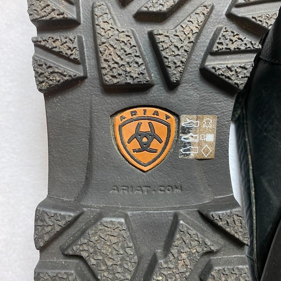 Ariat Slip On Shoes Womens 7B Black Leather Rugged West Pebbled - Picture 9 of 9